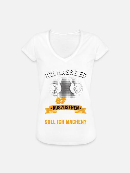 87 Geburtstag 87 Jahre 87 Lebensjahr 87 Lebenalter - Frauen Vintage T-Shirt - Schwarz