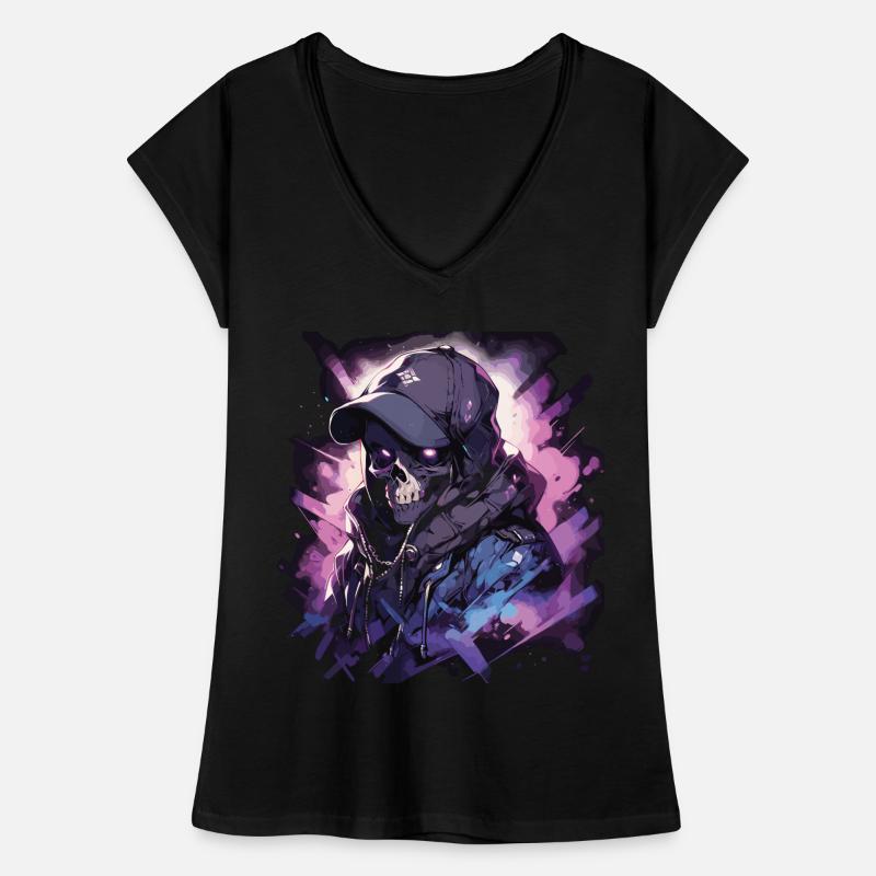 Crâne Crâne Crânes Crâne Squelette T-shirt vintage Femme