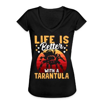 Life is better with the - Women's Vintage T-Shirt - black - Front - Danielle (179cm)
