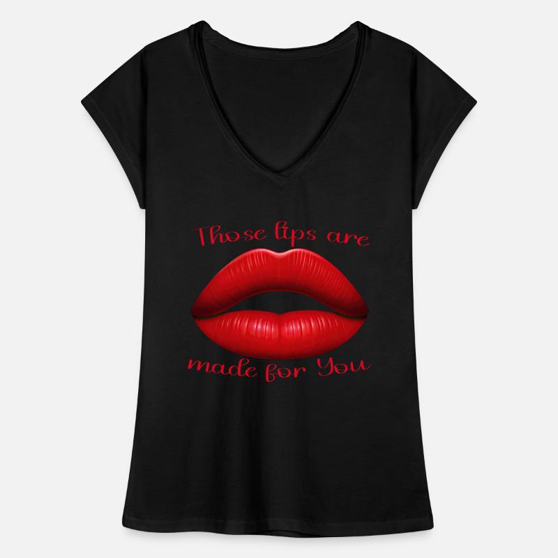 Red Lips Embrace Women's Vintage T-Shirt