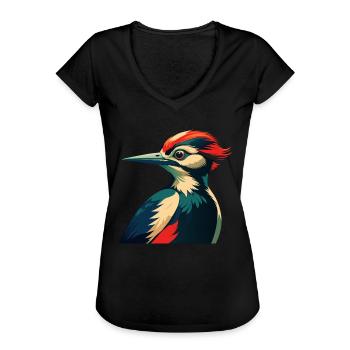 Pic Personnage De Dessin Animé Animal De Compagnie Coloré - T-shirt vintage Femme - noir - Devant - Danielle (179cm)