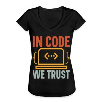 Programmeur Informaticien Cadeau de nerd informatique - T-shirt vintage Femme - noir - Devant - Danielle (179cm)