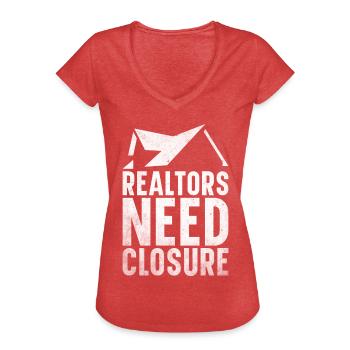 Immobilienmakler Haus Makler Hausmakler Immobilien - Frauen Vintage T-Shirt - Rot meliert - Vorne - Danielle (179cm)