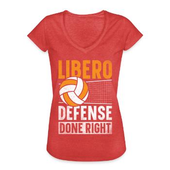 Volleyball Libero - Women's Vintage T-Shirt - heather red - Front - Danielle (179cm)