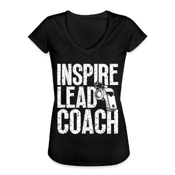 Trainer Geschenke Coach Geschenkidee - Frauen Vintage T-Shirt - Schwarz - Vorne - Danielle (179cm)