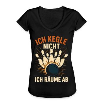 Kegeln Spruch Kegler Kegelclub Kegelverein - Frauen Vintage T-Shirt - Schwarz - Vorne - Danielle (179cm)