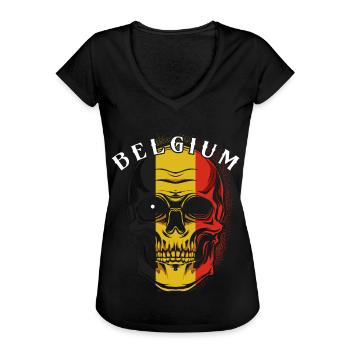 Belgien - Frauen Vintage T-Shirt - Schwarz - Vorne - Danielle (179cm)