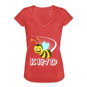 Anti-Bullying - Women's Vintage T-Shirt - heather red - Front - Danielle (179cm)