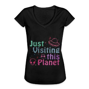 Alien - T-shirt vintage Femme - noir - Devant - Danielle (179cm)