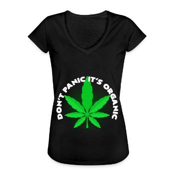 cannabis - T-shirt vintage Femme - noir - Devant - Danielle (179cm)