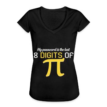 Matematik - Dame vintage T-shirt - sort - Foran