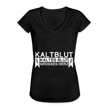 Kaltblut Pferde | Reiter Stall Geschenk - Frauen Vintage T-Shirt - Schwarz - Vorne - Danielle (179cm)