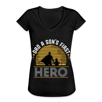 father and son - Women's Vintage T-Shirt - black - Front - Danielle (179cm)
