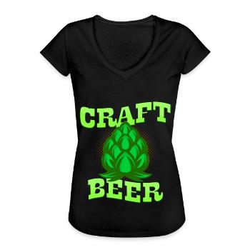 Craft beer - Women's Vintage T-Shirt - black - Front - Danielle (179cm)