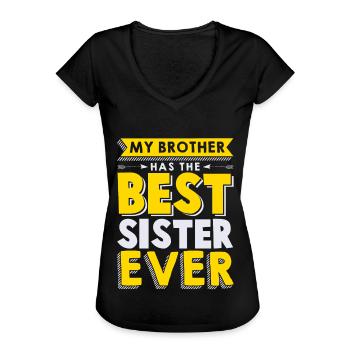 Frère et soeur - T-shirt vintage Femme - noir - Devant - Danielle (179cm)