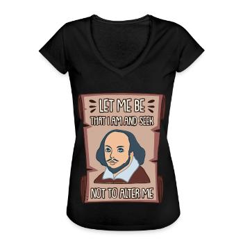 William Shakespeare - Women's Vintage T-Shirt - black - Front - Danielle (179cm)
