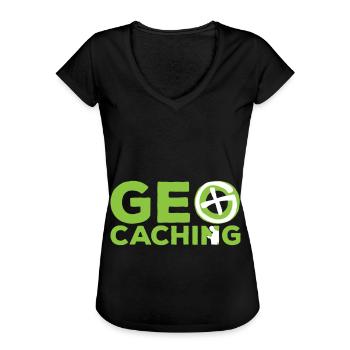 Geocaching loisirs au nom - T-shirt vintage Femme - noir - Devant - Danielle (179cm)