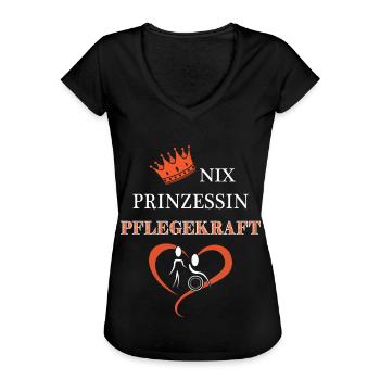 Altenpflegerin Pflegedienst Pflegehelferin Pflege - Frauen Vintage T-Shirt - Schwarz - Vorne - Danielle (179cm)