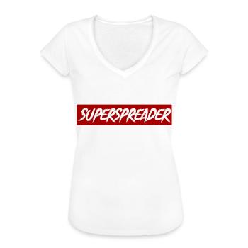 Superspreader Flu Illness Influenza Gift - Women's Vintage T-Shirt - black - Front - Danielle (179cm)