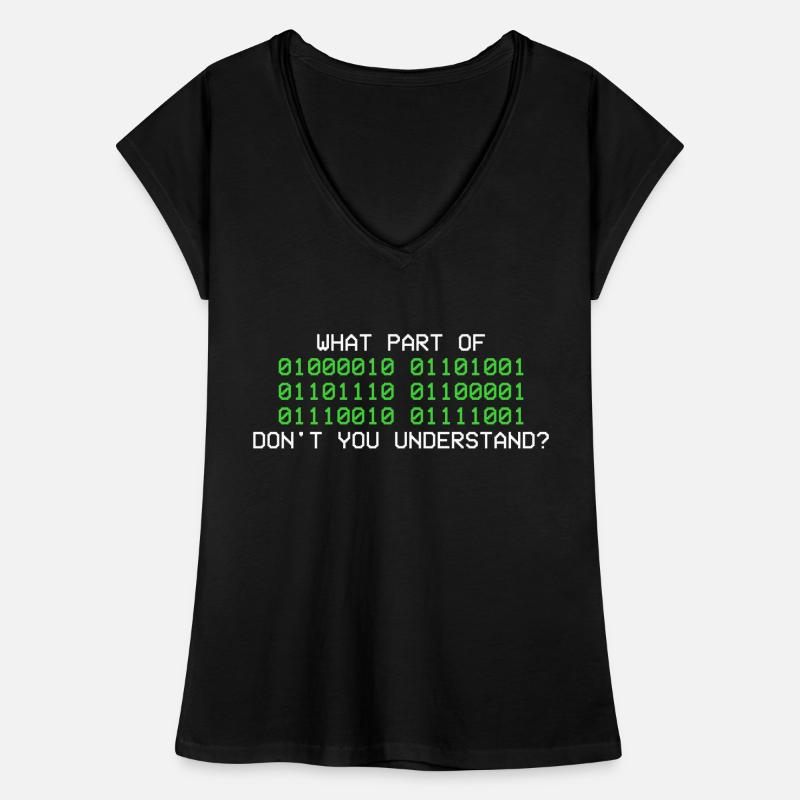 Code binaire programmeur informatique binaire T-shirt vintage Femme