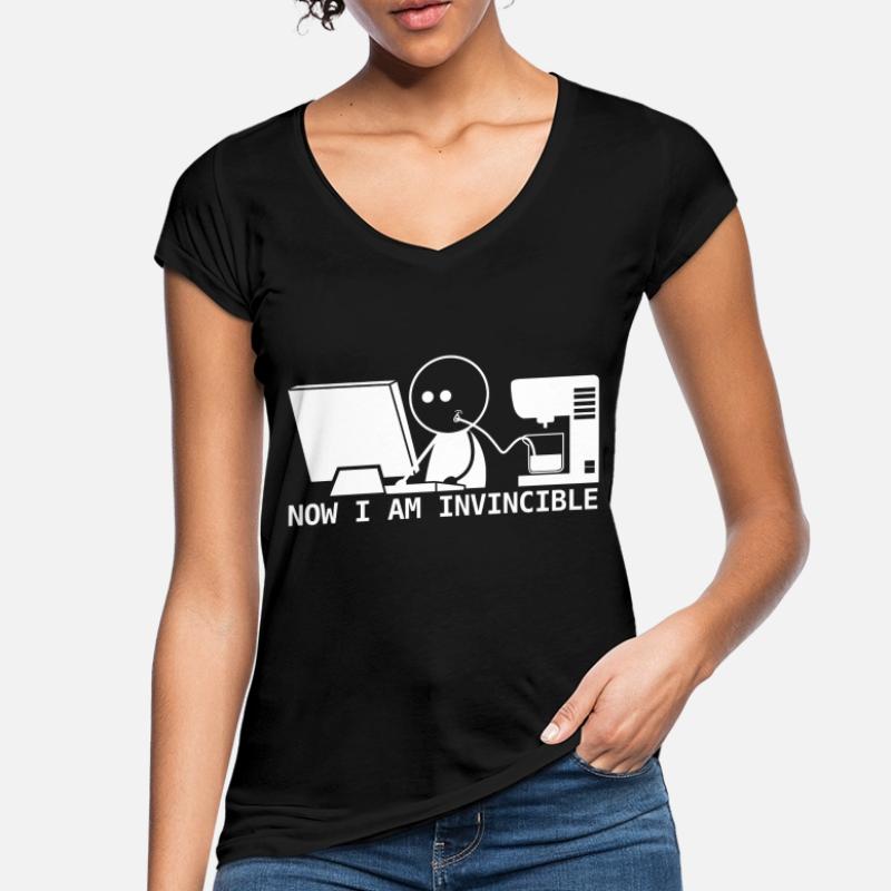 Admin Programmierer Nerd mit Kaffee Frauen Vintage T-Shirt