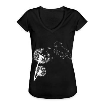 Island Pferd Pusteblume - Frauen Vintage T-Shirt - Schwarz - Vorne - Danielle (179cm)