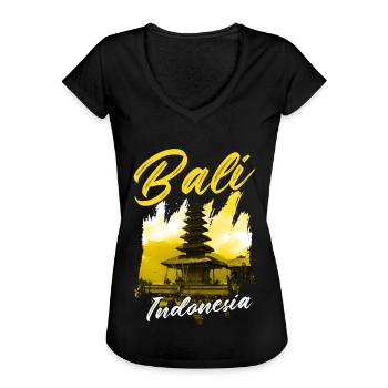 Bali - T-shirt vintage Femme - noir - Devant - Danielle (179cm)