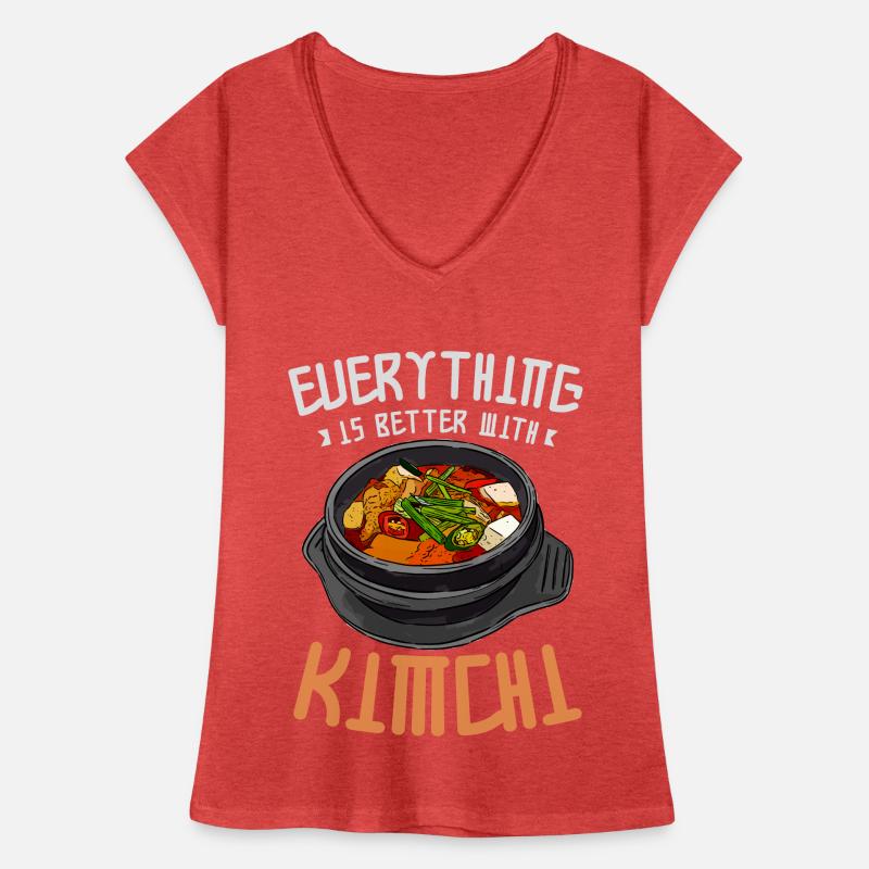 Kimchi Drôle Everything is better with kimchi T-shirt vintage Femme