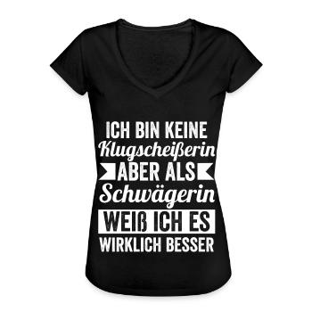 Schwägerin - Frauen Vintage T-Shirt - Schwarz - Vorne