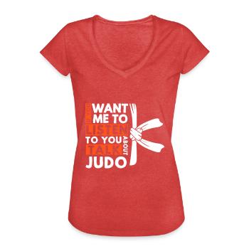 Judo Judoka Judokämpfer Kampfkunst Geschenk - Frauen Vintage T-Shirt - Rot meliert - Vorne - Danielle (179cm)