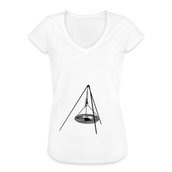 Saarländer Schwenker Saarland - Frauen Vintage T-Shirt - Schwarz - Vorne - Danielle (179cm)