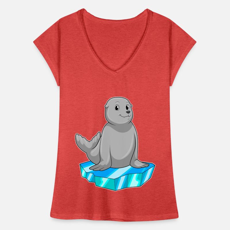 Seehund mit Eisscholle Frauen Vintage T-Shirt