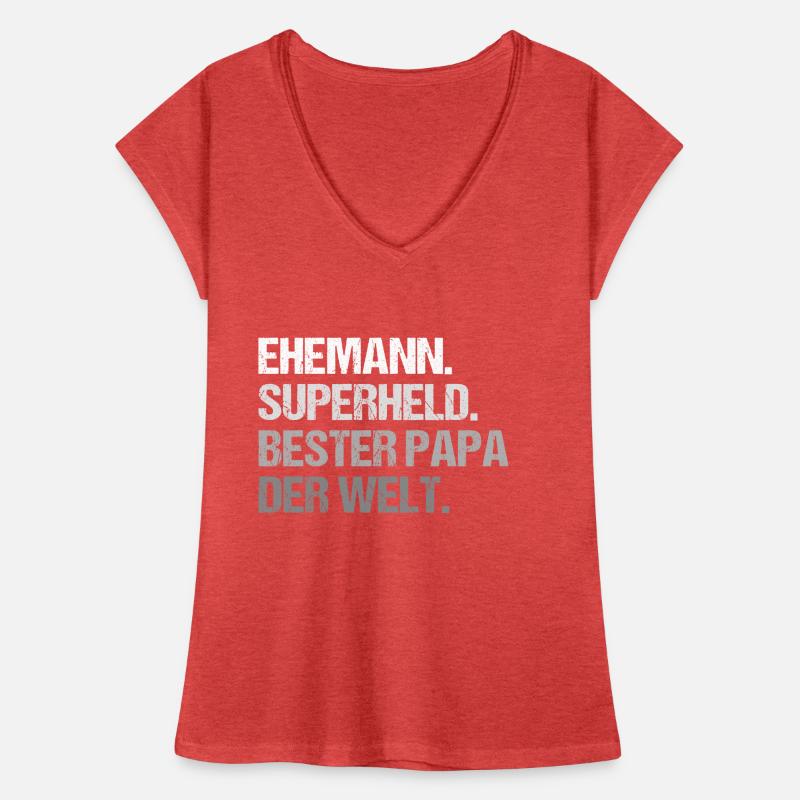 Ehemann Superheld bester Papa der Welt Frauen Vintage T-Shirt