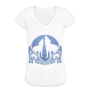 Wolf Odins Odhin Wölfe Valhalla - Frauen Vintage T-Shirt - Schwarz - Vorne - Danielle (179cm)