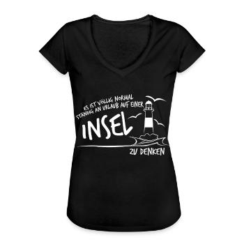 Helgoland Rügen Norderney Usedom Amrum - Frauen Vintage T-Shirt - Schwarz - Vorne