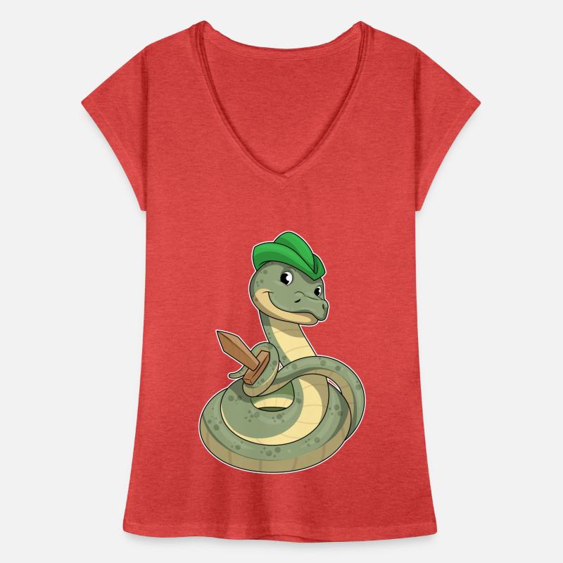 Serpent avec épée T-shirt vintage Femme