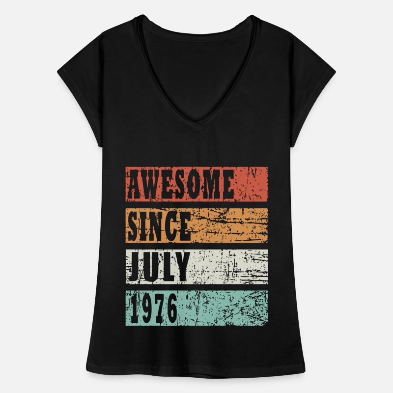 1976 Juli retro Geburtstag Geschenk Frauen Vintage T-Shirt