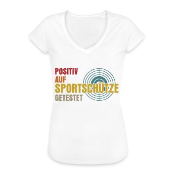 Sportschütze Schießsport Schützenkönig - Frauen Vintage T-Shirt - Schwarz - Vorne - Danielle (179cm)