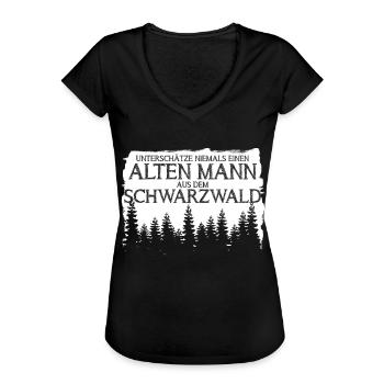 Schwarzwald Berg Wandern Schwarzwälder - Frauen Vintage T-Shirt - Schwarz - Vorne