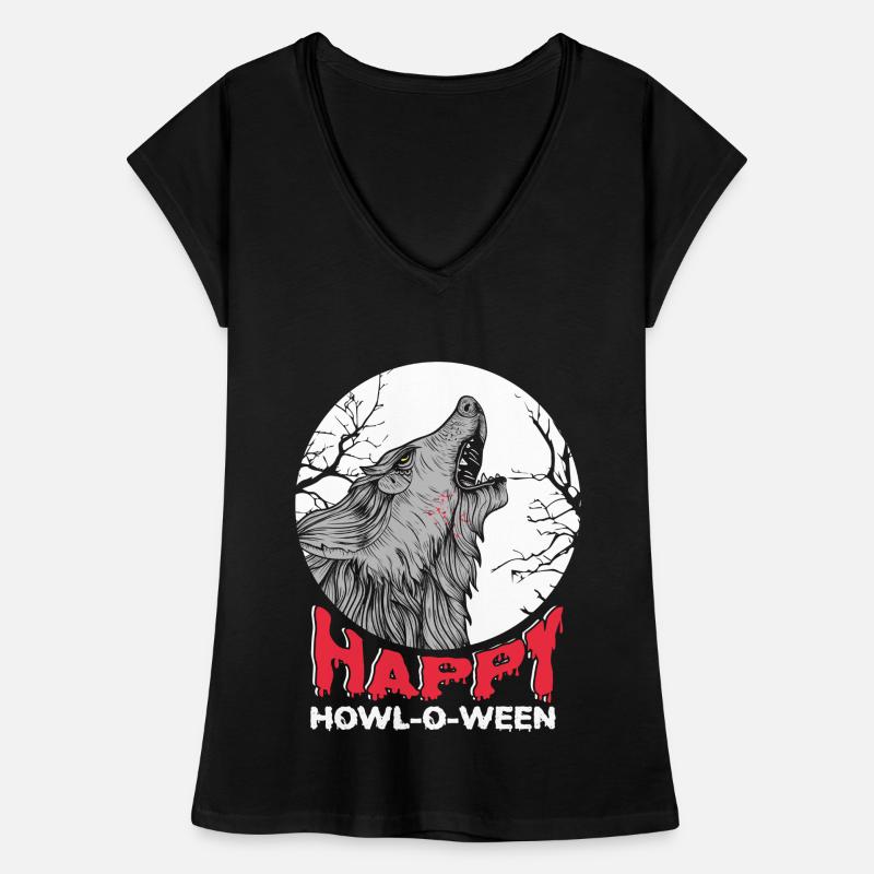Fröhliches Howl-o-ween Süßes Oder Saures Zu Frauen Vintage T-Shirt
