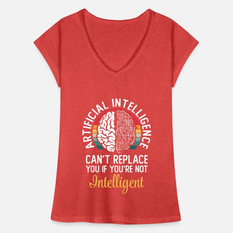 Artificial Intelligence Algorithm Brain Women's Vintage T-Shirt