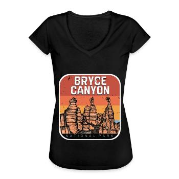Bryce Canyon Nationalpark Wanderung Natur Souvenir - Frauen Vintage T-Shirt - Schwarz - Vorne