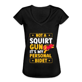 Pas de pistolet pulvérisateur, c’est mon personnel - T-shirt vintage Femme - noir - Devant - Danielle (179cm)