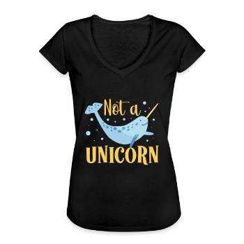 Pas de licorne de mer Licorne Animal Lover Narval - T-shirt vintage Femme - noir - Devant - Danielle (179cm)