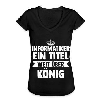 IT Fachmann Informatik Programmierer Informatiker - Frauen Vintage T-Shirt - Schwarz - Vorne