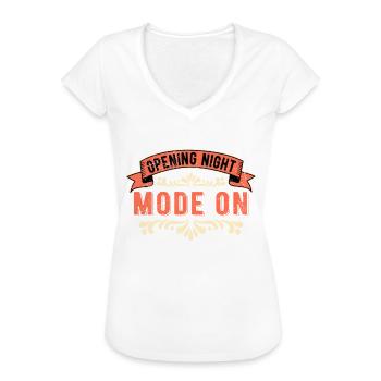 Opera singer Tenor Opening Night Mode On - Women's Vintage T-Shirt - black - Front - Danielle (179cm)