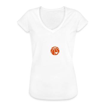 Basketball Geschenk für Basketballspieler - Frauen Vintage T-Shirt - Schwarz - Vorne - Danielle (179cm)