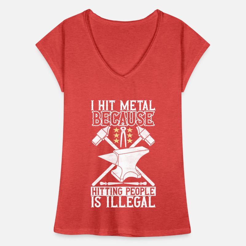 Enclume de forge forgeuse T-shirt vintage Femme