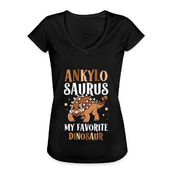 Ankylosaurus Meine - Frauen Vintage T-Shirt - Schwarz - Vorne