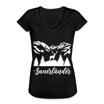 Sauerländer - Frauen Vintage T-Shirt - Schwarz - Vorne